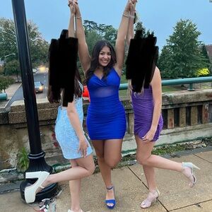 Elegant Blue Bodycon Dress